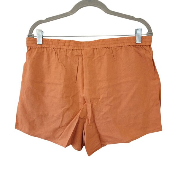 Andie The Graciosa Linen Blend Shorts Sunset Womens Size L Chic Summer NWT - Picture 2 of 6